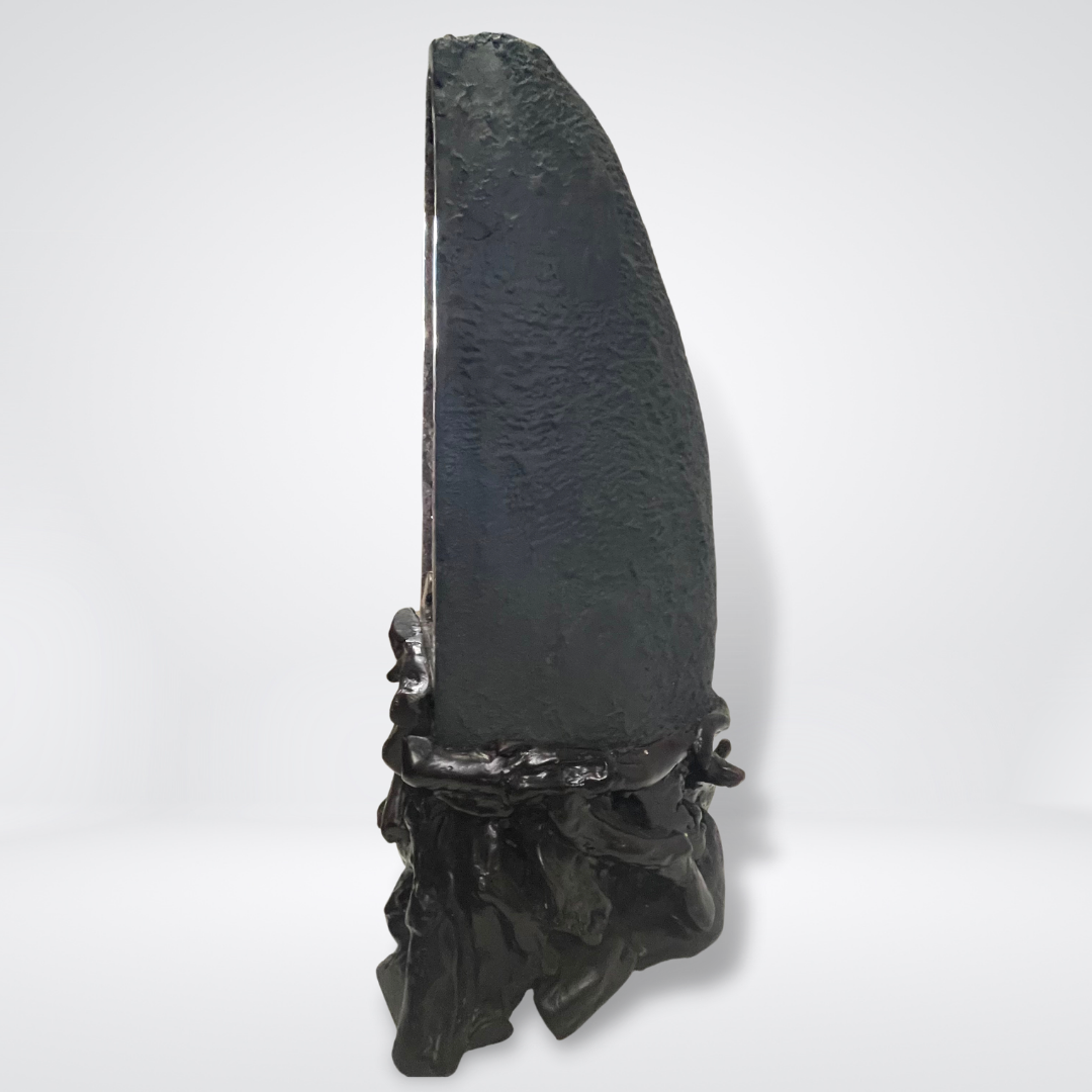 Special RARE Natural Amethyst with Rutile and Large High Quality Clear Quartz Display Wooden Stand - 42.7kg 790 by 250 by 300mm