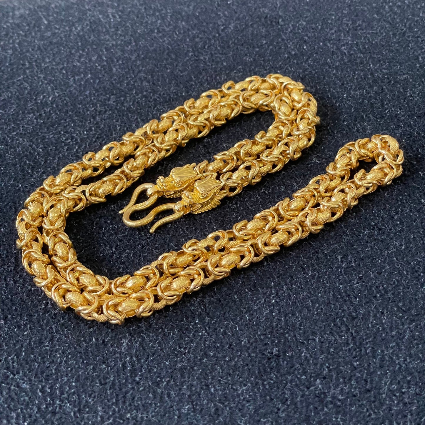 Pre-Love 9999 Gold Dragon Necklace with Dragon Head 75.38g $160/g 65cm Brand Chung Hwa Jade & Jewellery Co. (Available - Bank Transfer only) Prices will be based on current Gold Prices