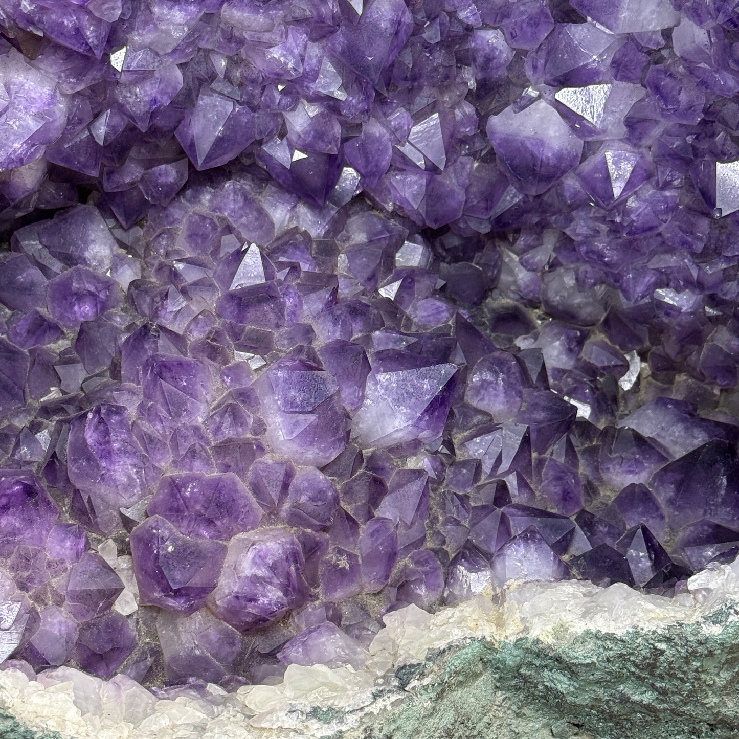 Natural Brazil Amethyst Cave Display with Wooden Stand 860.0 by 570.0 by 950.0mm