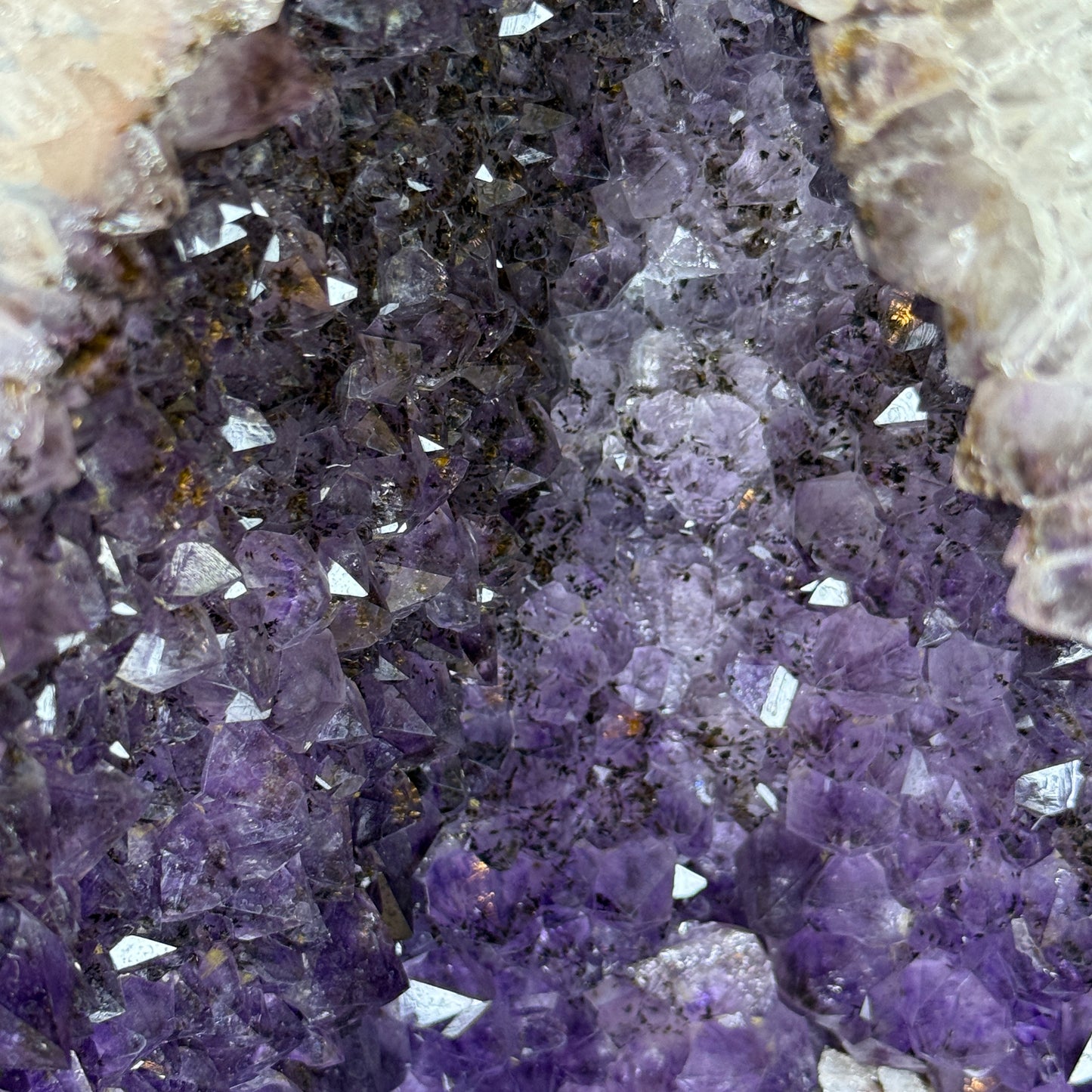 Natural Brazil Triangular Shape Amethyst Cacoxenite Cave 460.0 by 260.0 by 500.0mm