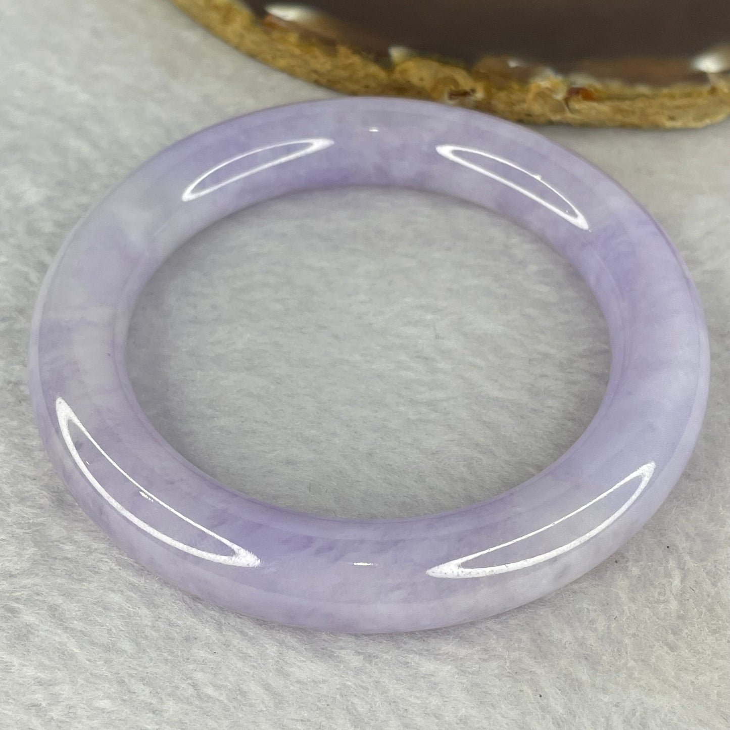 Rare High End Type A Translucent Full Intense Bright Lavender Jadeite Bangle 罕见高端 A 货全紫翡翠手镯 75.29g 371.41 cts Inner Diameter 57.20mm External Diameter 80.00mm 11.8 by 11.2mm (Perfect) with NGI Cert No. 16811701