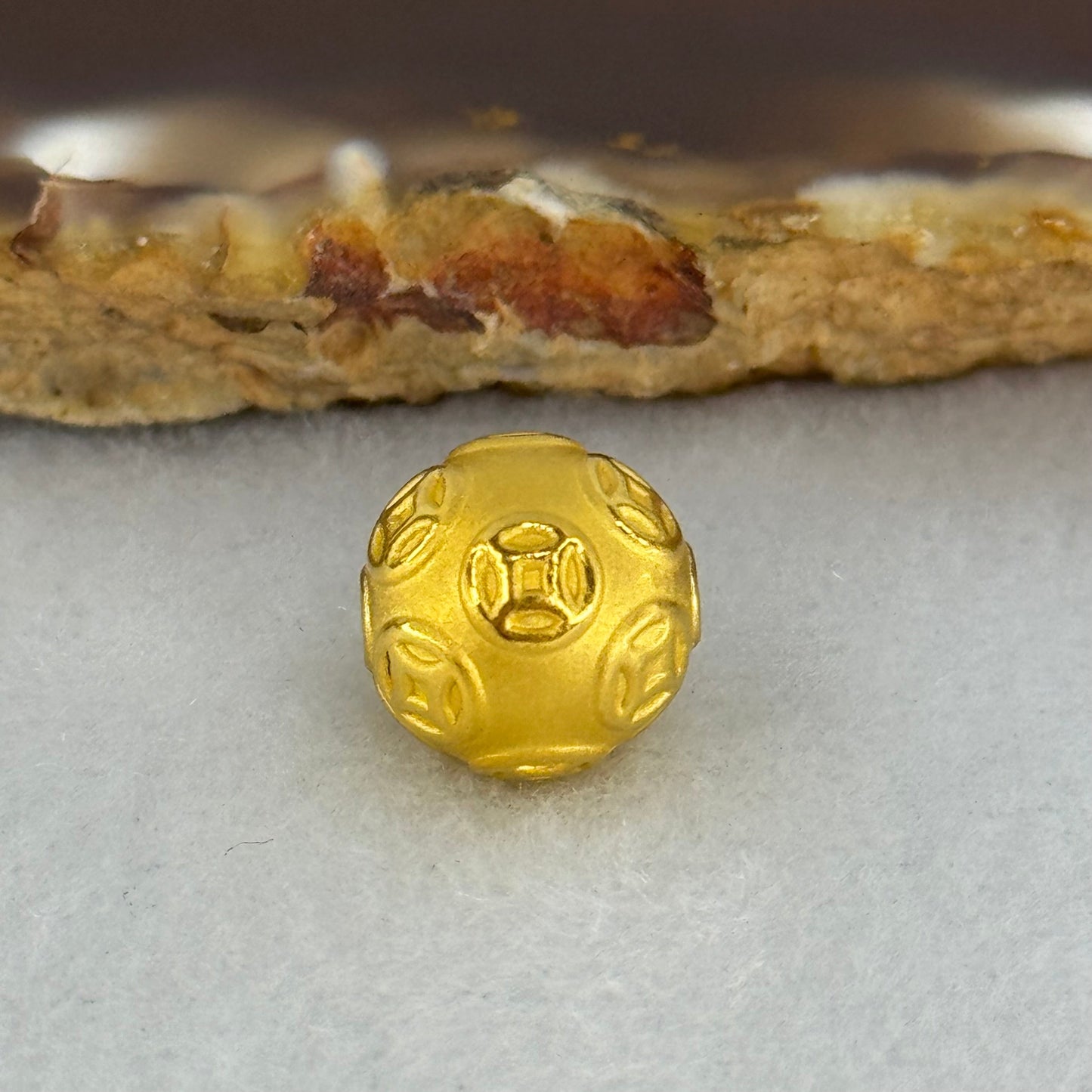 9999 24K Ancient Coins Design Gold Ball 10.0mm 0.92g
